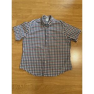 Brooks Brothers REGENT Fit Shirt Men's XL Multicolor Plaid Short Sleeve Preppy